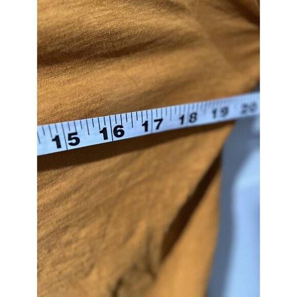 Madewell Size Medium Cropped V Neck Pocket Tee Retail Brown  Cotton - Picture 8 of 8